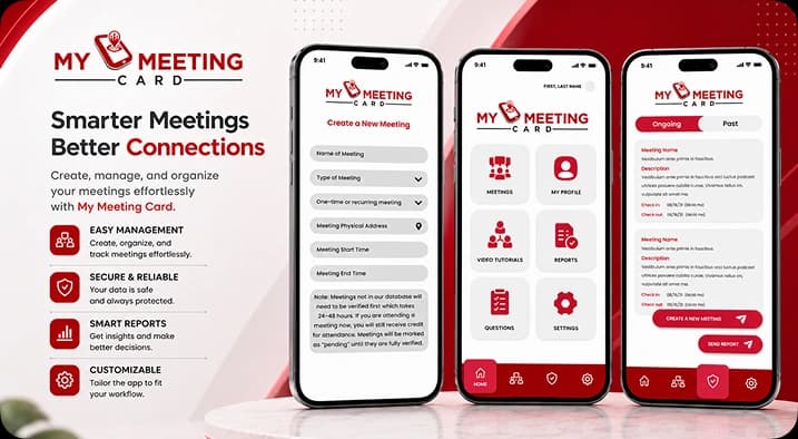 My Meeting Card — app voor aanwezigheidsregistratie