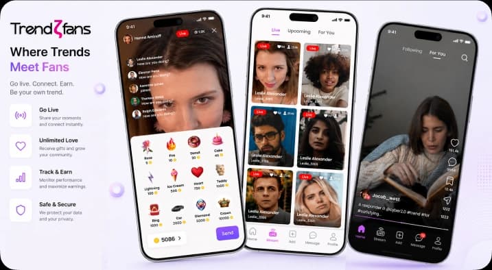 TrendzFans — livestream- & verdienapp voor creators