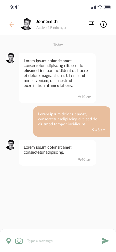 Recu in-app messaging between buyer and seller