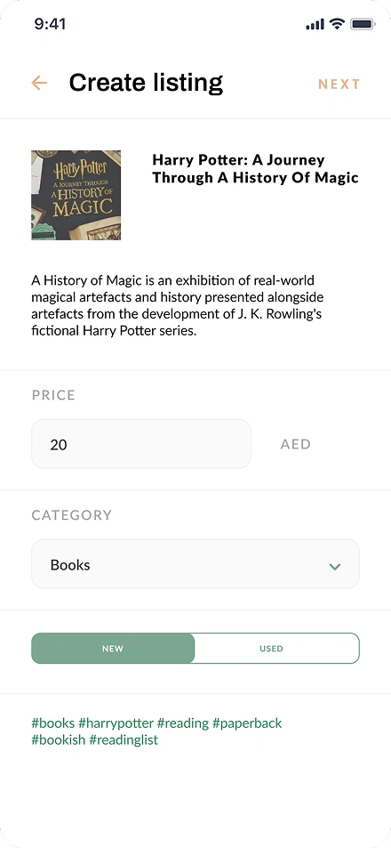 Recu create listing with photo upload, price and category