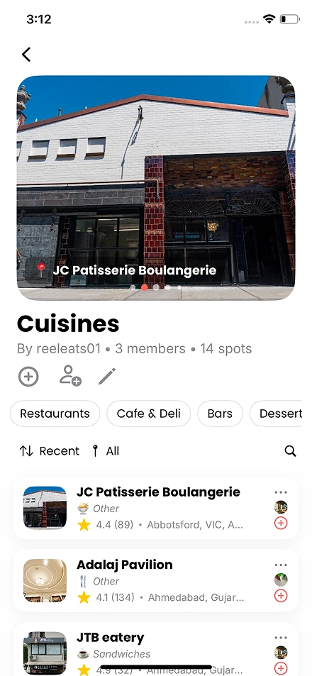 ReelEats map view