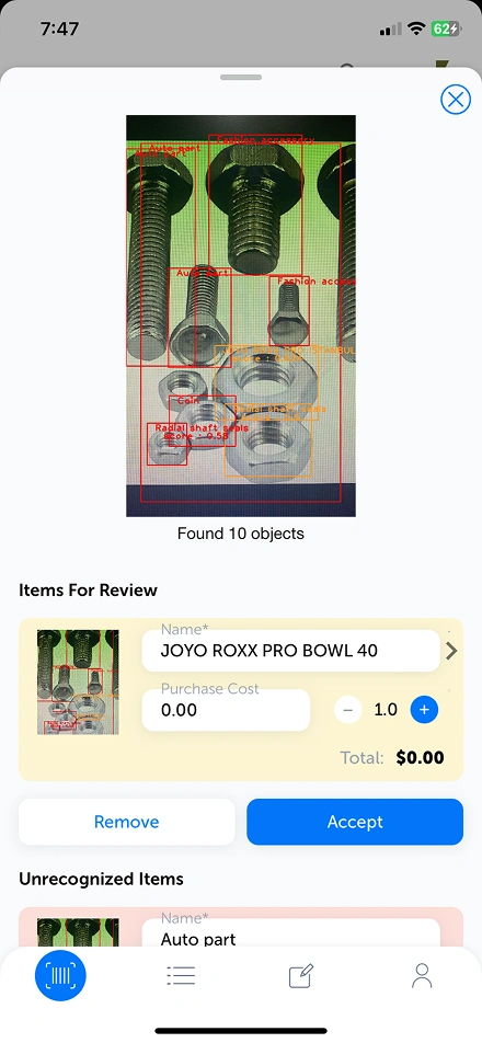 Scannur reverse image search with detection boxes